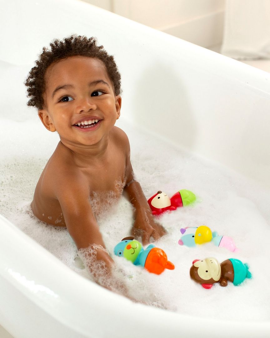Skip Hop - Zoo Mix & Match Flippers Bath Toy | Monkey & Dog